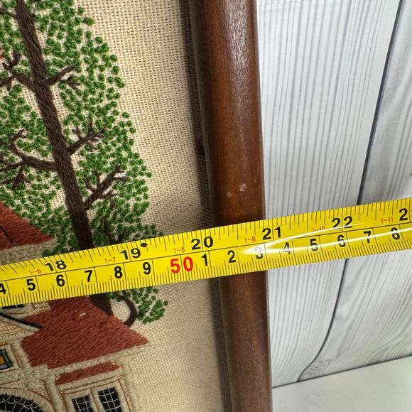 1980s Framed Vintage Dimensions Crewel Victorian Street Charles Wysocki 17x20 - Picture 8 of 12